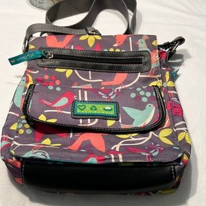 Lily Bloom Crossbody Bag Birds Print